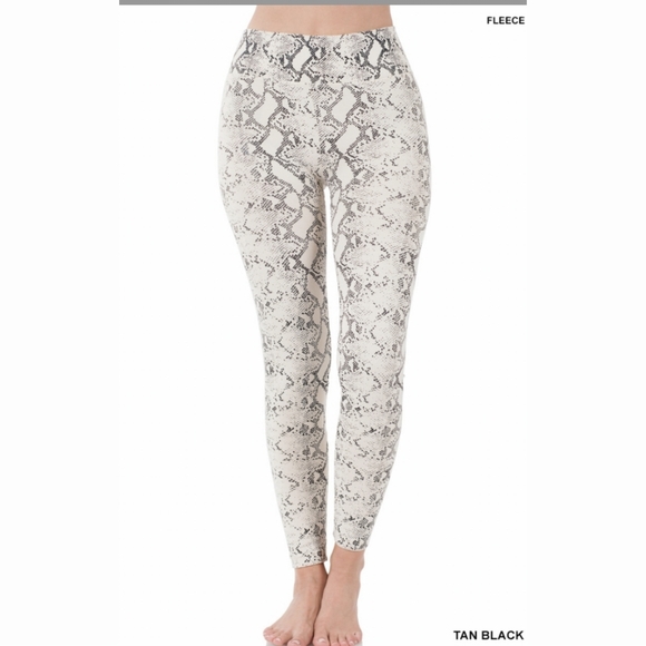 Zenana Snake Print Leggings Juniors - Picture 1 of 2